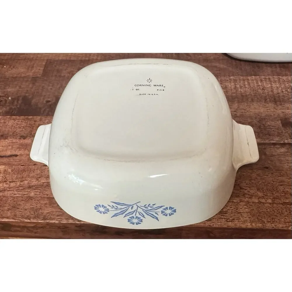 Corning Ware Casserole Blue Cornflowers set of 3 (P-1-B; A-1-B; A-1 1/2B)